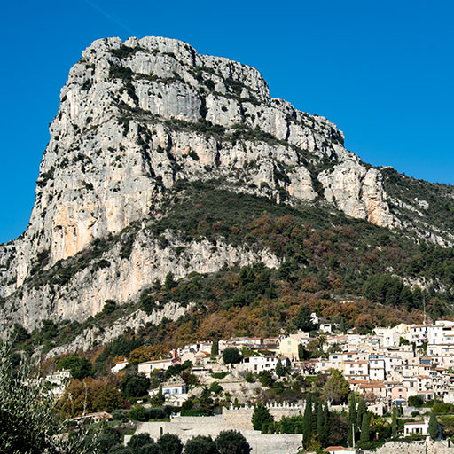 Baou of St Jeannet towers over village